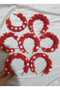 Bridesmaid Crown, Bridal Henna Night Red Laser Rose Bridesmaid Crown, Bachelorette Party Bride 10 Pieces - 5