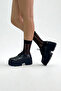 Black Patent Leather Thick Sole Loafer P9093 - 2