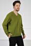 Fiato V-Neck Men's Long Sleeve 100% Lamb Wool Knitwear Sweater