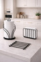 Black Swan Napkin Holder, Cage Napkin Holder, Nihale Black 3-Piece Kitchen Presentation Set - 3