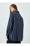 Blue Striped Oversized Shirt - 5