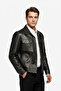 Classic Denim Lined Genuine Leather Jacket - 2