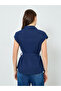 Women Cap Sleeve Belted Shirt - 5