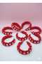 Bridesmaid Crown, Bridal Henna Night Red Laser Rose Bridesmaid Crown, Bachelorette Party Bride 10 Pieces - 6