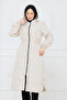 Women's Embossed Patterned Waist Tunneled Quilted Cap - 6