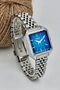 Cornered, Colorful Glass Women's Wristwatch - 3