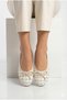 Tweed Fabric Mary Janes Ballet Flats Stylish Buckled Orthopedic Sole Everyday Shoes - 6