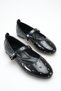Loria Stone Detailed Patent Leather Mary Jane Ballerinas