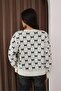 Round Crew Neck Bow Tie Bowknot Argyle Jacquard Long Sleeve Standard Fit Knitwear Sweater - 7