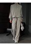 Women's Oversize Striped Detail Modal Tracksuit Set