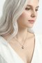 Pink Zircon Stone Heart Model Gold Color Stainless Steel Women's Necklace - 3