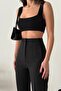 High Waist Zipper Closure Front Pocket Ankle Length Carrot Cut Summer Fabric Tight Fitted Pants - 2