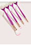 4-Piece Makeup Brush Set with Colorful Mermaid Design - Soft Bristles 🧜 ‍ ♀️ ✨ - 4