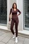 High Waist Push up Enhancing Premium Stone Detailed Women's Leggings 1163 - 4