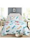 Uçak Stone Wash Micro Soft Printed Single Bedspread