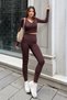 High Waist Push up Enhancing Premium Stone Detailed Women's Leggings 1163 - 5
