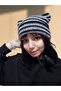 Knitted Cat Ear Beanie - 2