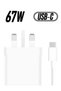 67W Charging Combo Type-A UK White – High-Speed USB Charger for Smartphones, Tablets & Laptops – 67