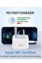 iPhone Fast Charger Plug & Cable 2mT, [Apple MFi Certified] iPhone 20W USB C USB C Charger Power Ad - 2