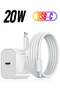 2Pack 20W USB C Fast Charging and 2M USB C to C Cable Cord, Type C Wall Plug Power Adapter for iPad