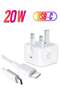 【MFi Certified】 iPhone 20W Charger Plug and 2M USB C to Lightning Cable PD Fast Charger USB C Plug