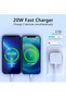 "Type-C 20W PD Dual-Port Fast Charger: Quick Charging Solution with Included Cable for Smartphones - 3
