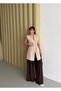 85 cm Long Vest Oversized Gold Buckle Belted Shoulder Pad Piece Elegant Oversized Vest - 5