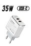 A2528C 2xUSB-C Wall Charger 35W – Fast Charging, Dual USB-C Ports, Includes USB-C to USB-C Cable, C