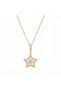 316L Anti-Tarnish Steel Gold Color Star Clover Model Women's Necklace - 2