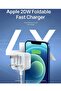 iPhone Charger Cable and Plug, iPhone Fast Charger 20W PD 3.0 USB C Wall Charger Plug with 1M iPhon - 2