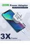 20W USB C Fast Charger for iPhone 14/14 Plus/14 Pro/14 Pro Max/13 12 11 X XR XS SE 2020 8 7 6 6S Mi - 4