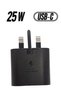 25W Super Fast Charger for Galaxy S24, S23, S22, S22Ultra, S22+, S21, S20, A32, A33, A53, A73, USB