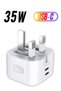 For Nothing Phone 2 / Nothing Phone 1 Charger, 35W Dual Port USB C + USB C Charger Plug, Type C PD