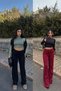 Women's 2-Piece Wide Leg High Waist Sweatpants