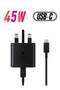 45W USB C Charger,compatible Samsung UK Travel Adaptor (45W with USB type C Cable) Black45W USB C C