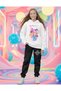 K-Pop Huntrix Printed Girls' Tracksuit Set, 3-Yarn Shardooned Fabric
