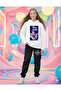 K-Pop Huntrix Printed Girls' Tracksuit Set, 3-Yarn Shardooned Fabric