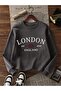 Women's London Est Printed Crew Neck Oversize Sweatshirt