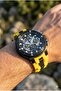 50mm, Chronograph Men's Wristwatch |   Stainless Steel Case, Yellow Silicone Cord, Sapphire Glass, 10 - 2