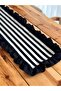 Lune X Stripe Linen Heryeri Ruffled Runner 50X150Cm