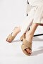 Kesopes chunky sole criss-cross strap women's sandals - nude suede - 2