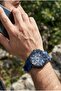 Chronograph Blue Men's Wristwatch |   Stainless Steel Case, Blue Silicone Cord, Sapphire Glass, 10 - 2