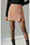 Women's houndstooth mini skirt