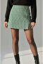 Women's houndstooth mini skirt