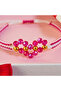 Heart-Shaped Pink Beaded Bracelet – Handmade Macrame Adjustable Women's Valentine's Day Gift - 2