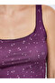 Ditsy Floral Lettuce Hem Square Neck Tank and Shorts Set - 3