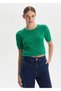Green Organic Cotton Knitwear Top - 2