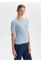 Light Blue Organic Cotton Knitwear Top - 3