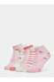 Pack of 5 - Girls Strawberry Print Ankle Socks