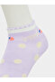 Pack of 5 - Girls Lilac Cotton Ankle Socks - 5